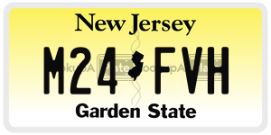 M24FVH license plate in New Jersey