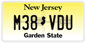 M38VDU license plate in New Jersey