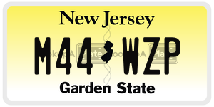 M44WZP  license plate in NJ