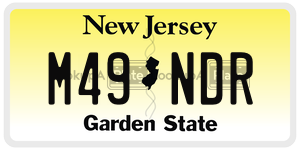 M49NDR license plate in New Jersey