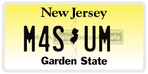 M4SUM license plate in New Jersey