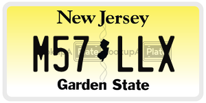 M57LLX license plate in New Jersey