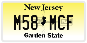 M58MCF  license plate in NJ