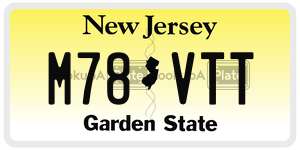 M78VTT license plate in New Jersey