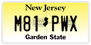 M81PWX license plate in New Jersey