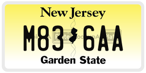 M836AA  license plate in NJ