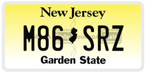 M86SRZ  license plate in NJ