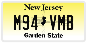 M94VMB  license plate in NJ