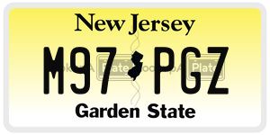 M97PGZ  license plate in NJ
