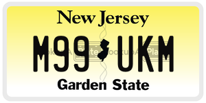 M99UKM license plate in New Jersey