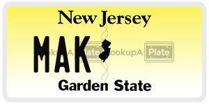 MAK  license plate in NJ