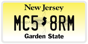 MC58RM license plate in New Jersey