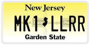 MK1LLRR  license plate in NJ