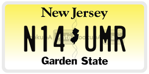 N14UMR  license plate in NJ