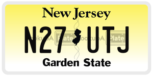 N27UTJ license plate in New Jersey