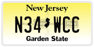 N34WCC license plate in New Jersey