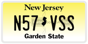 N57VSS license plate in New Jersey