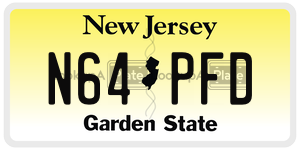 N64PFD license plate in New Jersey