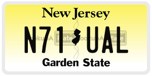 N71UAL  license plate in NJ