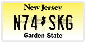N74SKG  license plate in NJ