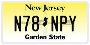 N78NPY license plate in New Jersey