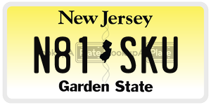 N81SKU  license plate in NJ