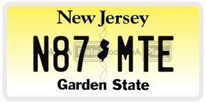 N87MTE  license plate in NJ