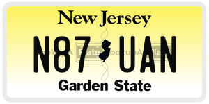 N87UAN license plate in New Jersey