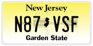 N87VSF  license plate in NJ