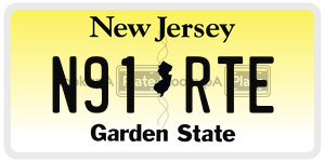 N91RTE  license plate in NJ