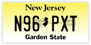 N96PXT license plate in New Jersey