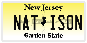 NATISON  license plate in NJ