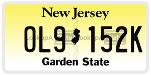 OL9152K license plate in New Jersey
