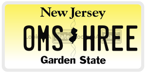 OMSHREE license plate in New Jersey