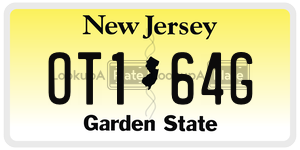 OT164G license plate in New Jersey