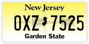 OXZ7525 license plate in New Jersey