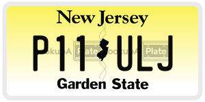 P11ULJ license plate in New Jersey