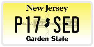 P17SED license plate in New Jersey