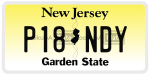 P18NDY license plate in New Jersey