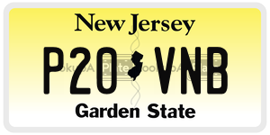 P20VNB license plate in New Jersey