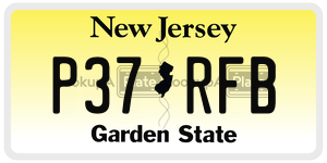 P37RFB  license plate in NJ