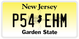 P54EHM  license plate in NJ