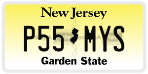 P55MYS license plate in New Jersey