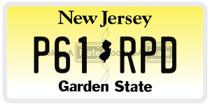 P61RPD  license plate in NJ