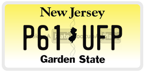 P61UFP license plate in New Jersey