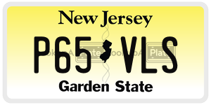 P65VLS  license plate in NJ