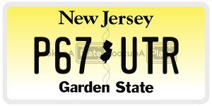 P67UTR license plate in New Jersey