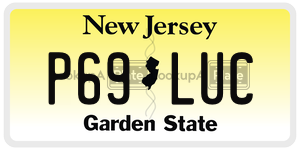 P69LUC license plate in New Jersey