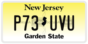 P73UVU license plate in New Jersey