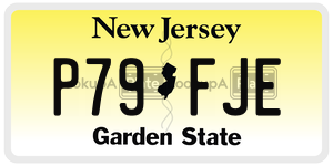 P79FJE license plate in New Jersey